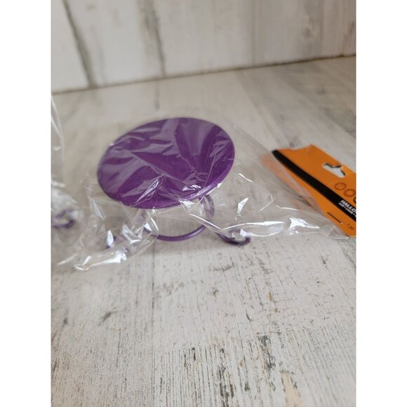 Halloween village purple metal chair table miniature accessory set - Picture 4 of 7